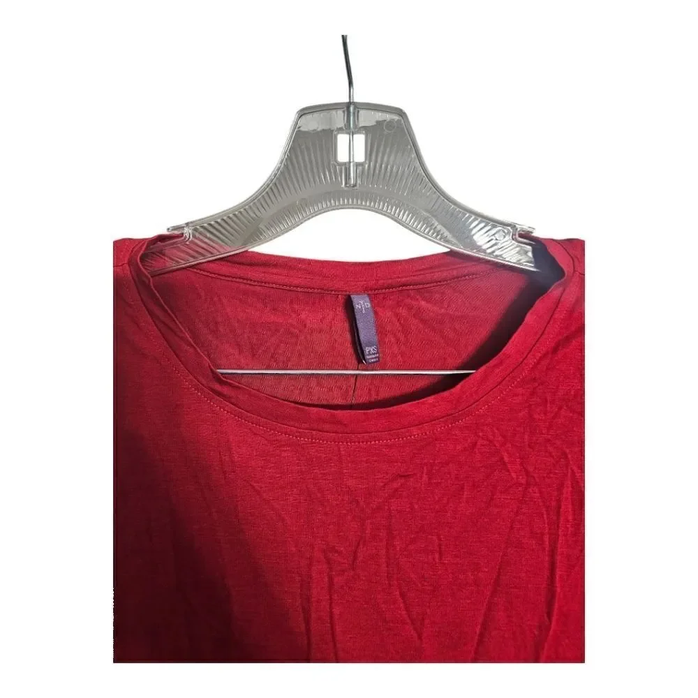NYDJ Red‎ Lace Hem Long Sleeve Knit Top NWT - Size PXS